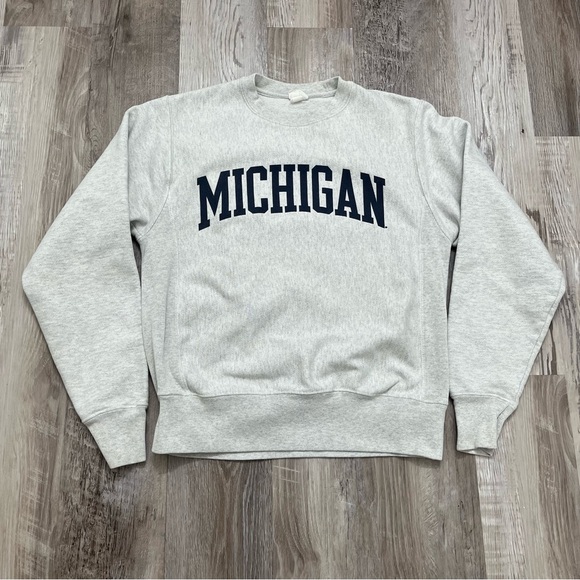 Champion Other - Vtg Champion Reverse Weave Michigan Crewneck Sweatshirt Mens Small Gray